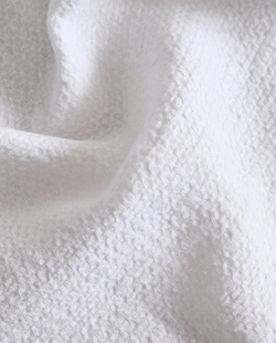 Zara Home - Льняное банное полотенце с вафельной текстурой, белый, 50х90 см