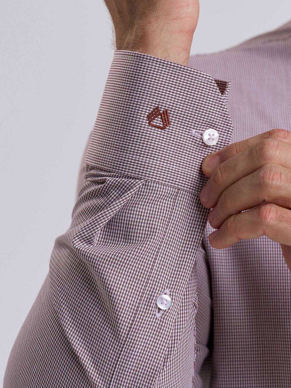 Сорочка мужская VESTER длинный рукав, клетка, хлопок/пэ/вискоза 68814 28