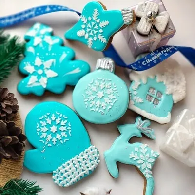 Фотография Медовые пряники Голубые. Ручная работа купить в магазине Афлора