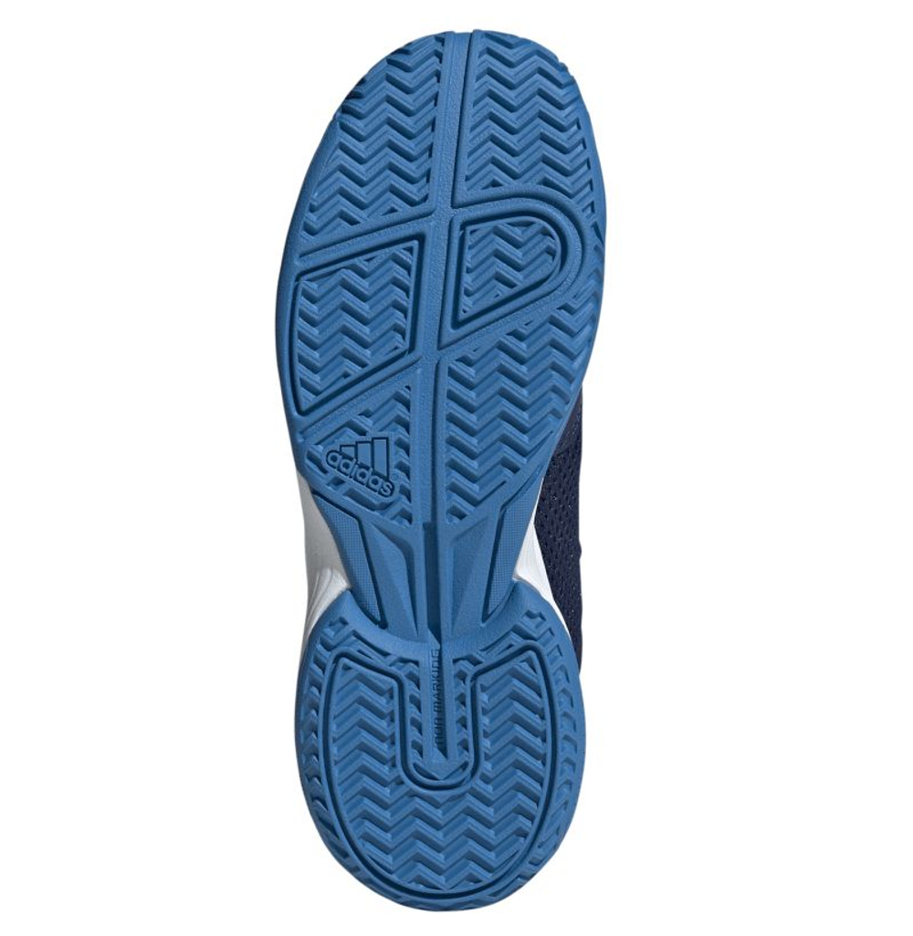 Детские Кроссовки теннисные  Adidas Courtflash K - dark blue/cloud white/bright blue
