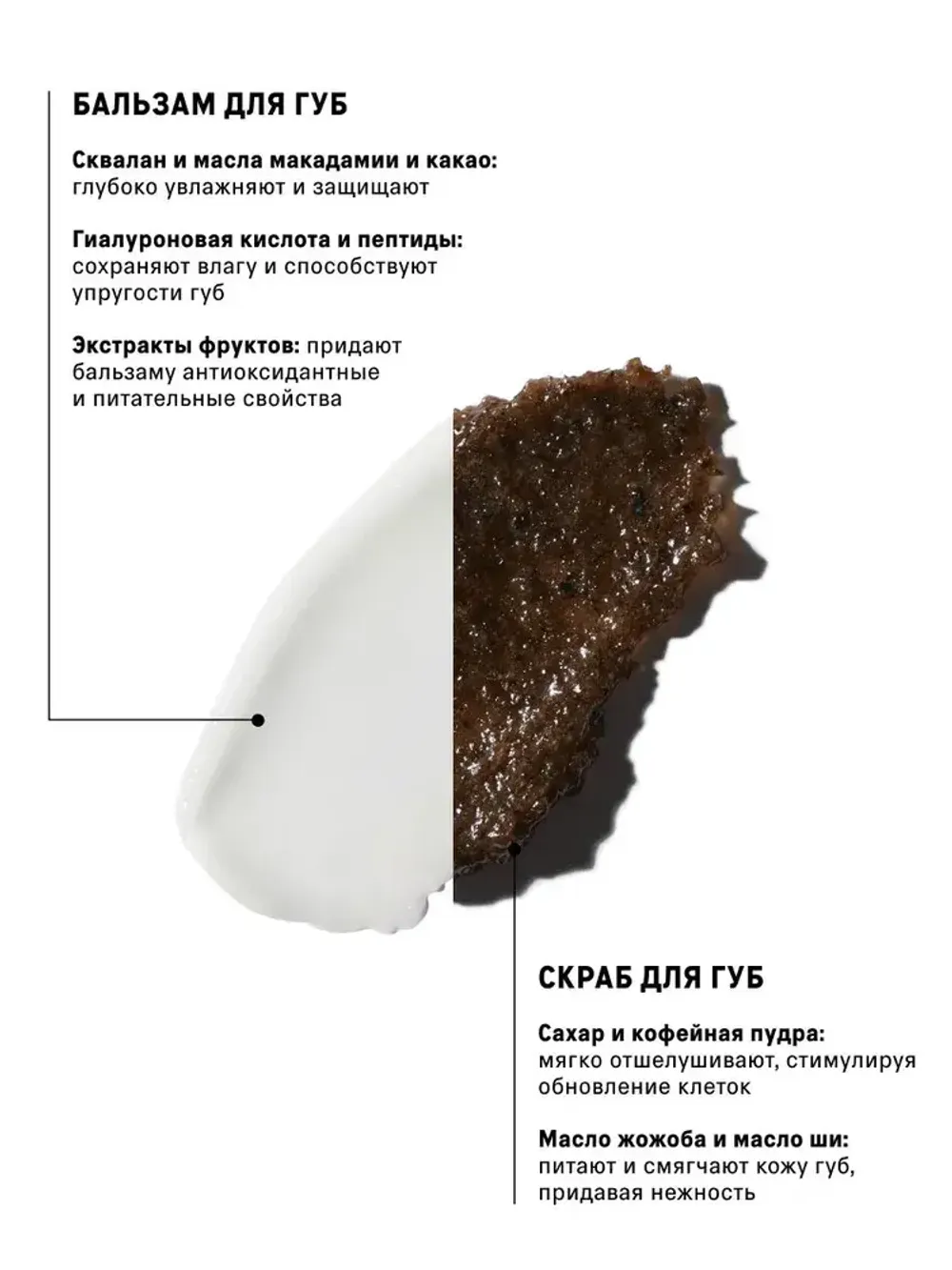 Набор для ухода за кожей губ: скраб и бальзам The Act