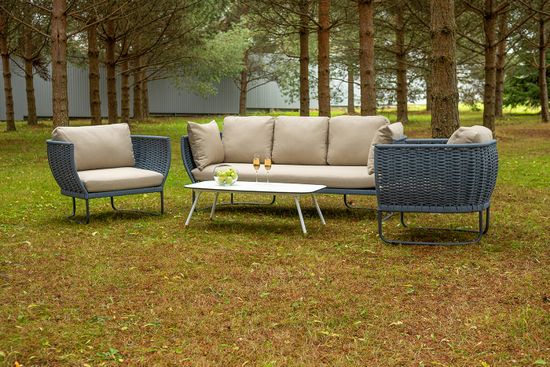 "Фиджи" 5-местная плетеная лаунж-зона цвет синий (KT18-014)