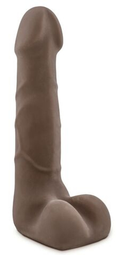 Коричневый фаллоимитатор Derrick - 17,78 см. (Цвет: коричневый)