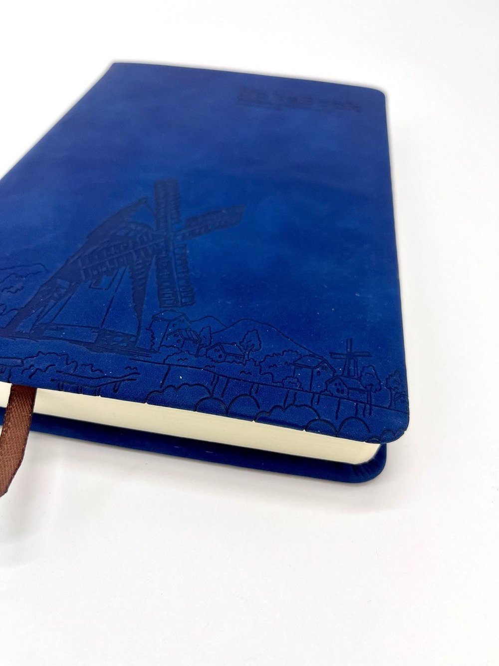 Блокнот 128 л А5 линейка мельница синий (7675-4)