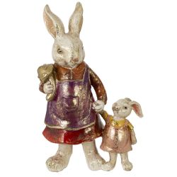 GAEM Фигурка декоративная "Зайчиха с зайчонком", L14 W7,5 H21,5 см