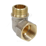 Угольник латунь никель реборда Ду 40 (1 1/2") ВР/НР 9006 ГОСТ 32585-2013 Aquasfera 9006-05
