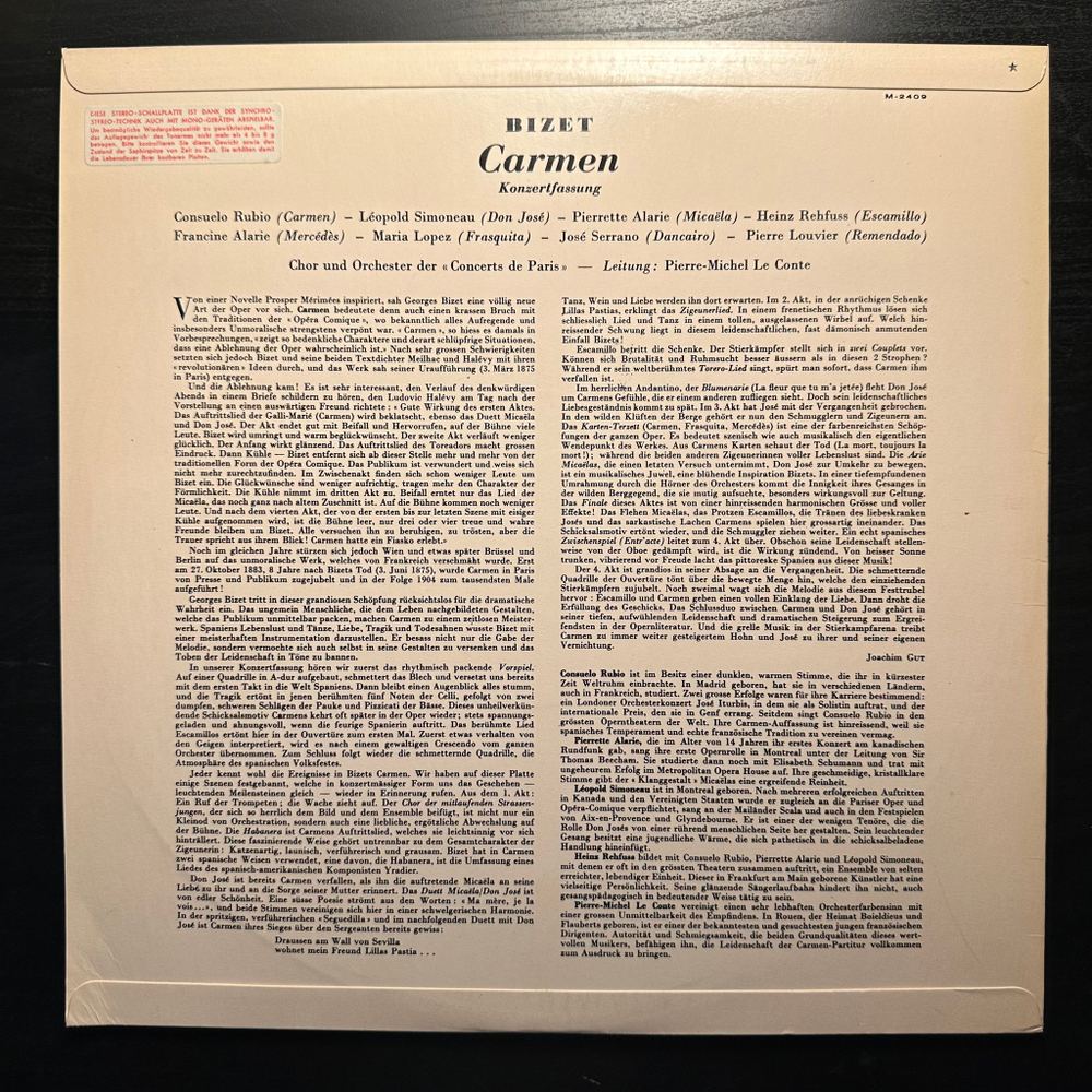 Бизе - Кармен - Опера в четырех действиях Жоржа Бизе (Германия)