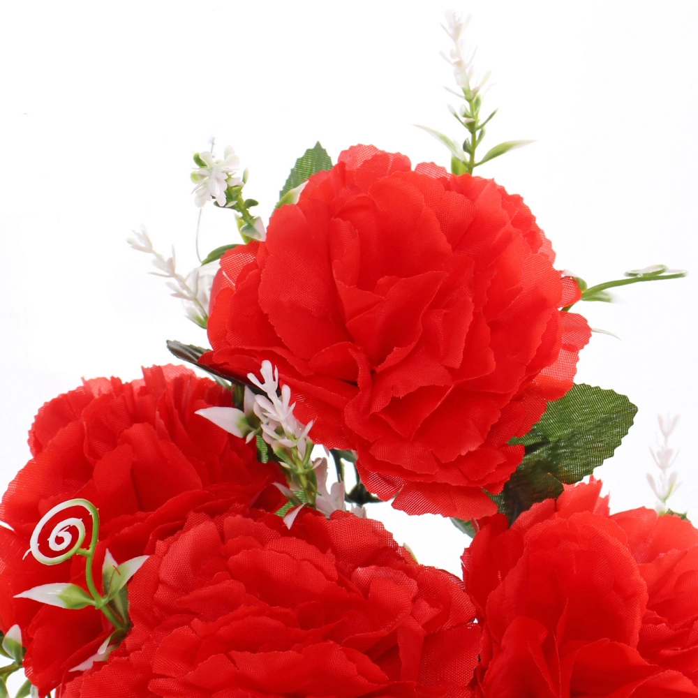 Искусственные цветы «Цветочная мелодия» Гвоздики 50см 10 цветков красные