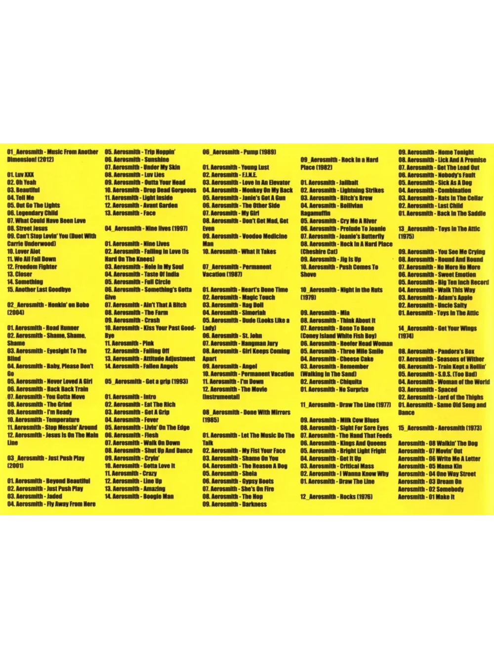 Aerosmith Gold Collection (MP3 Флешка)