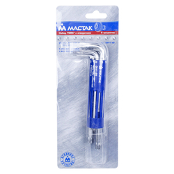 Набор Г-образных ключей TORX с отверстием, T10-T50, 8 предметов МАСТАК 0641-8HB