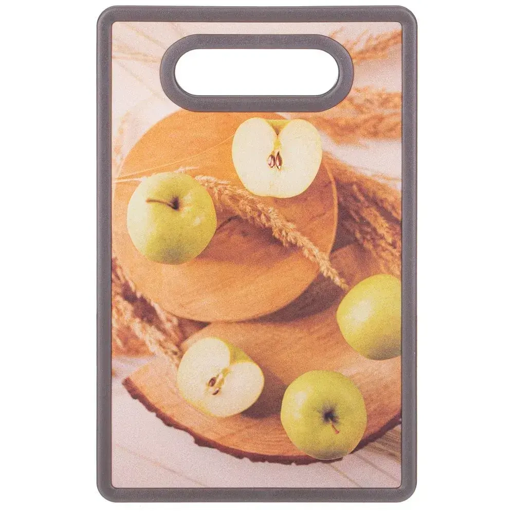 Доска разделочная прямоугольная, Яблоки 16*25*1.2 см