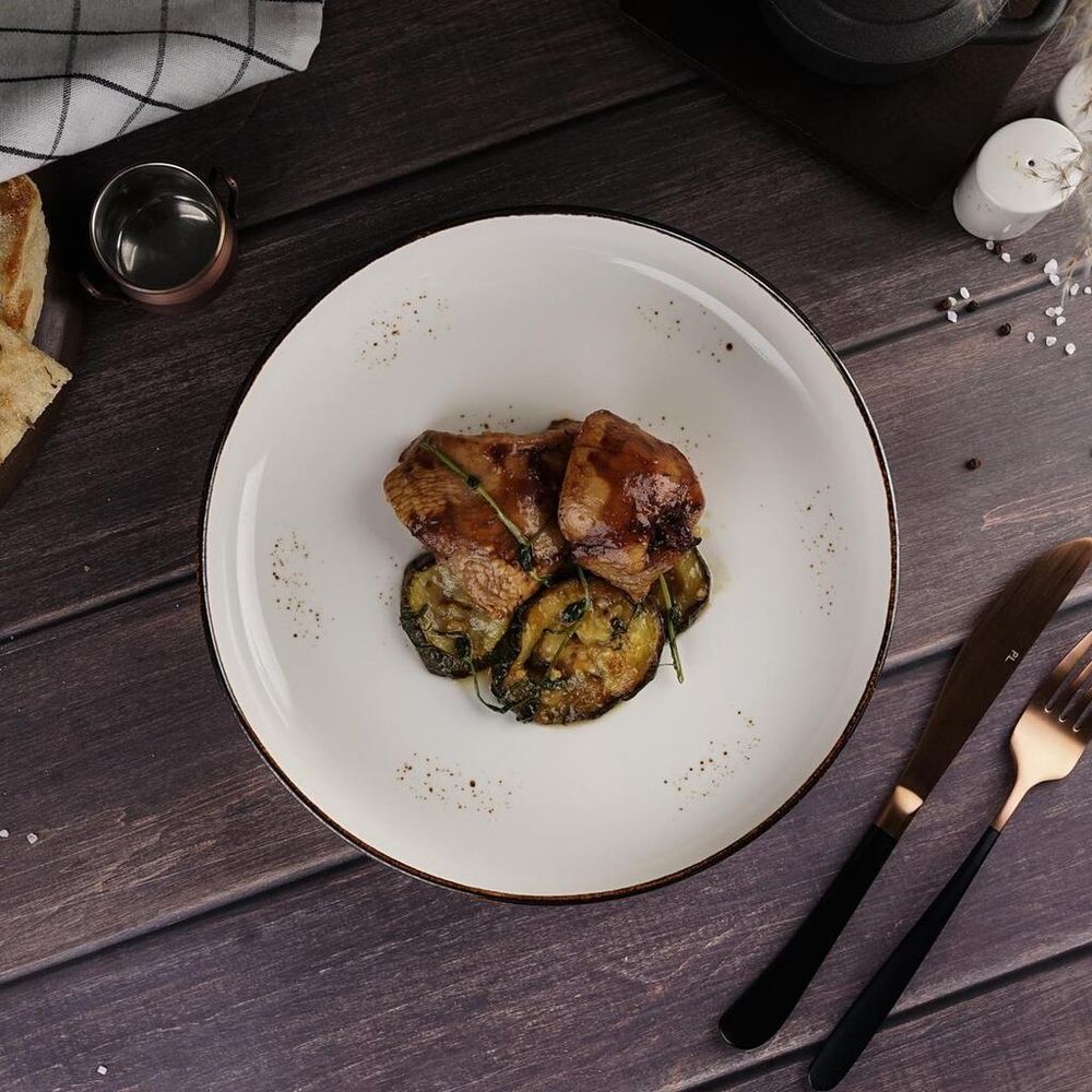 Тарелка с бортом d 25 см h4 см Grace Noble [6]