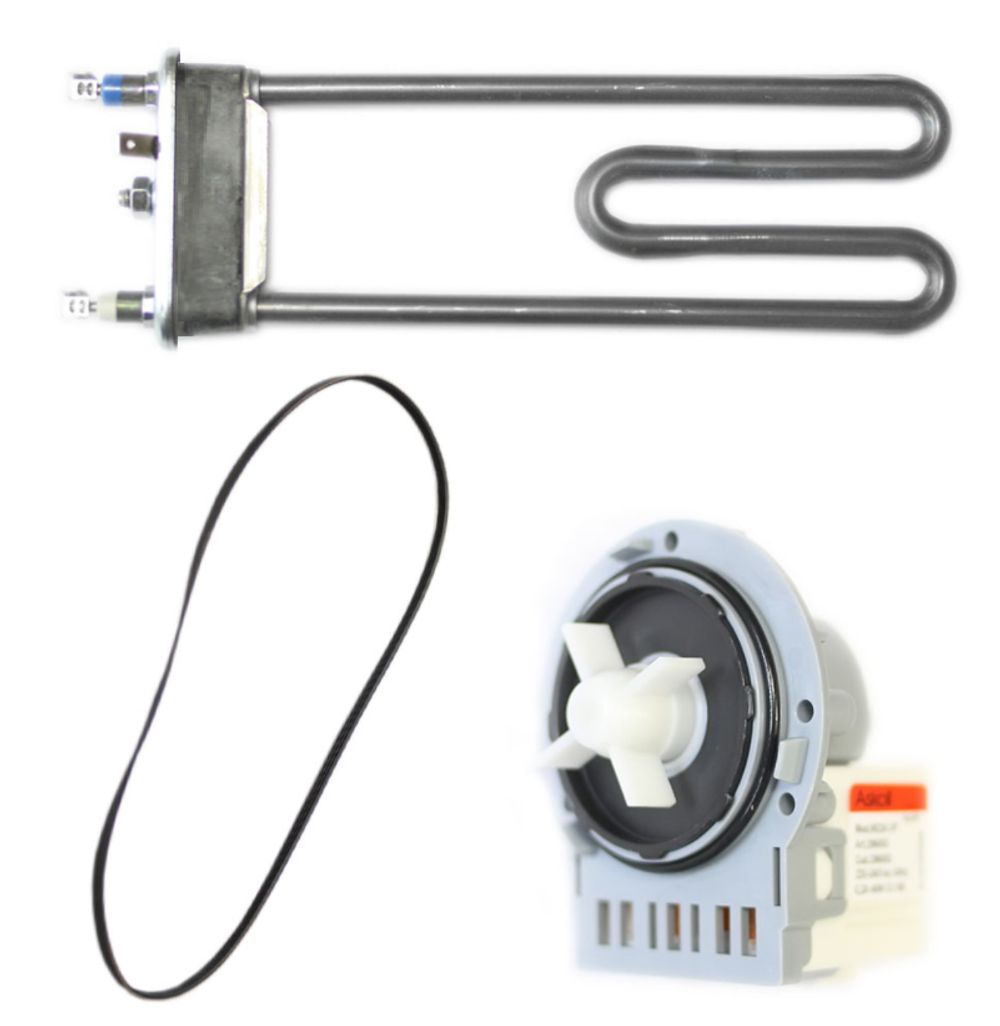 Ремкомплект для стиральной машины Bosch/Siemens/Siltal (насос+тэн=ремень в подарок!)