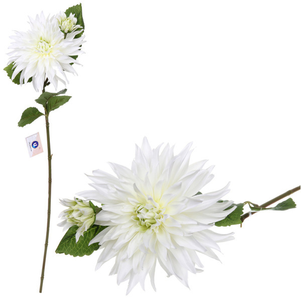Цветок искусственный «Natur» 72см Георгин белый