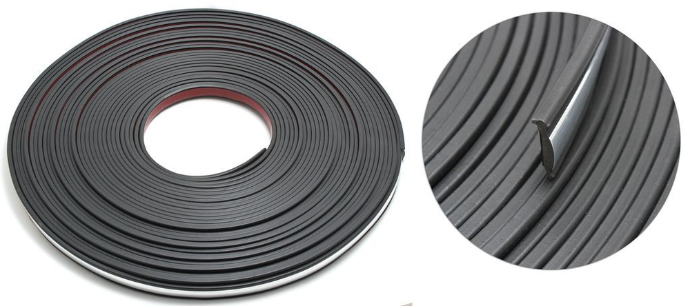 Наклейка-молдинг 22109-30 Black/Chrome (30м) KING 22109-30