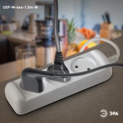 Удлинитель электрический ЭРА UX-3-5m без заземления 3 розетки 5м ПВС 2x0,75мм2 6А | Бытовые удлинители