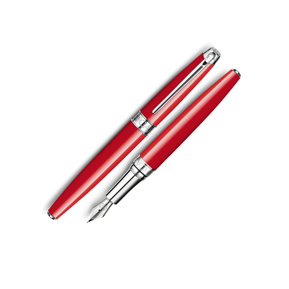 Перьевая ручка Carandache Leman Scarlet red lacquered SP с пером F (4799.760)