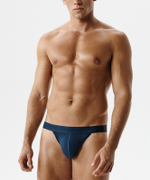 Мужские трусы слипы танга Atlantic, 1 шт. в уп., микромодал, сине-зеленые, MP-1591