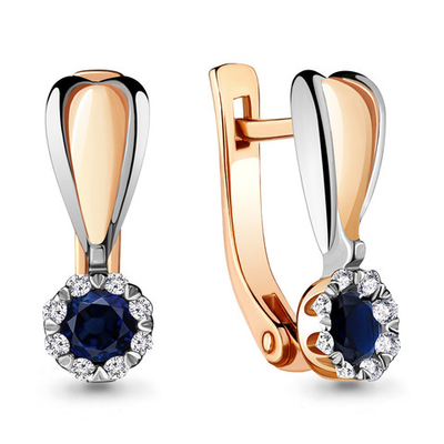 942554к Серьги из Золота с бриллиантами, сапфирами из коллекции "Supreme"