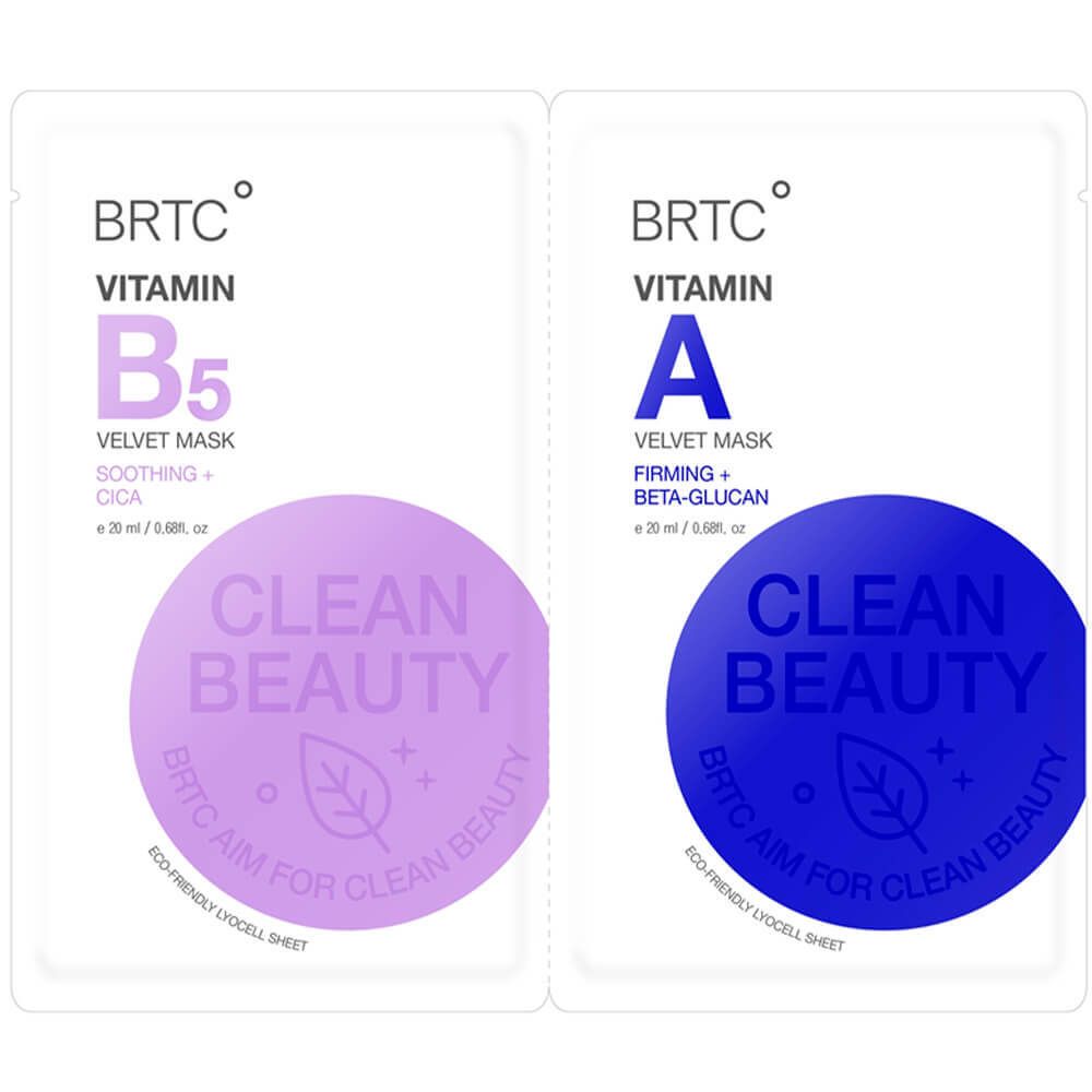 BRTC Vitamin A Vitamin B5 Velvet Mask двойная витаминная маска с ретинолом и пантенолом