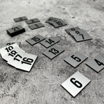 Нумерация для гардероба, наклейка на вешалки, 2х3 см