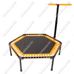 Каркасный батут с Т-образной ручкой, оранжевый, диаметр 4 фт, шестиугольный