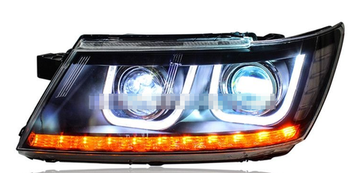 Передние фары Додж Джорни 2008-2019 V3 type [Комплект Л+П; светодиодные; электрокорректор; биксеноновая линза]