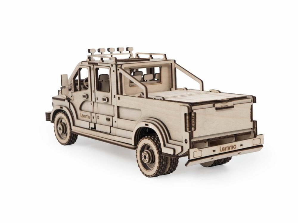Пикап "Эльтано" Lemmo - деревянный конструктор, сборная модель, 3D пазл, грузовик, для моделирования
