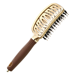 Olivia Garden Щетка Expert Care Flex Boar&Nylon Bristles Gold&Brown