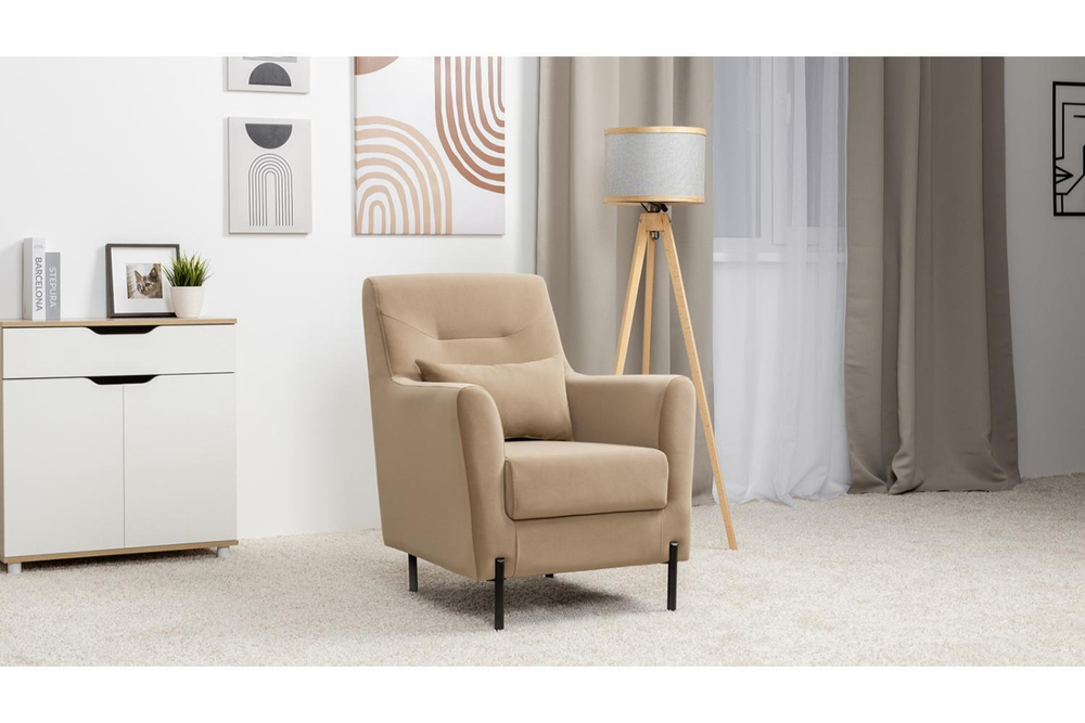 Кресло Барселона, Бежевое