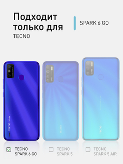 Чехол ROSCO для Tecno Spark 6 Go (арт. TCN-S6GO-TPU-01-POCKET )