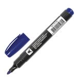 Маркер перманентный (нестираемый) ОФИСМАГ, СИНИЙ, круглый наконечник, 2,5-4 мм, с клипом, 151198