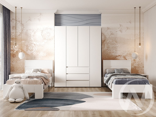 Детская "Хелен" (белый/белый шагрень)