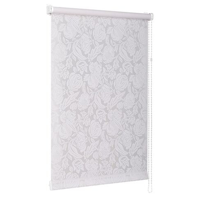 Рулонная штора Роза, 170хполотн 43 см, шир.крепл. 47 см, бел, СРШ-01М-276