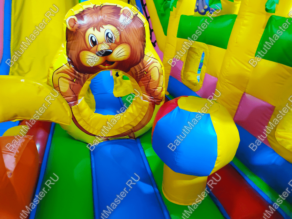 Коммерческий надувной батут "Звериная команда" 8*3,5*5 м