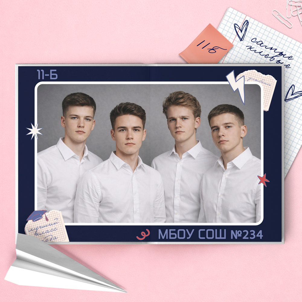 PSD-Шаблон фотокниги "Стикер"