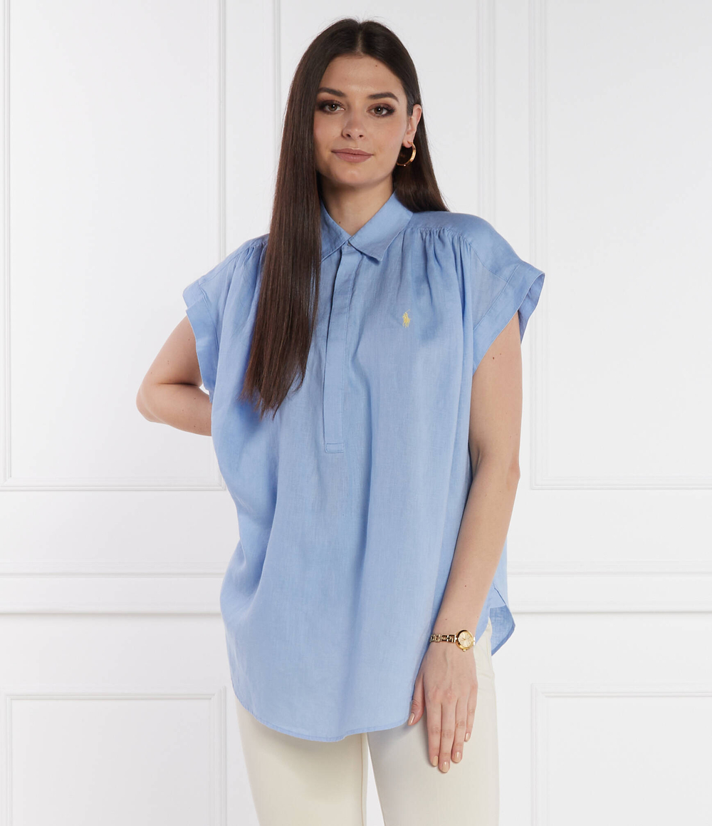 Льняная рубашка POLO RALPH LAUREN - голубой(211935131)