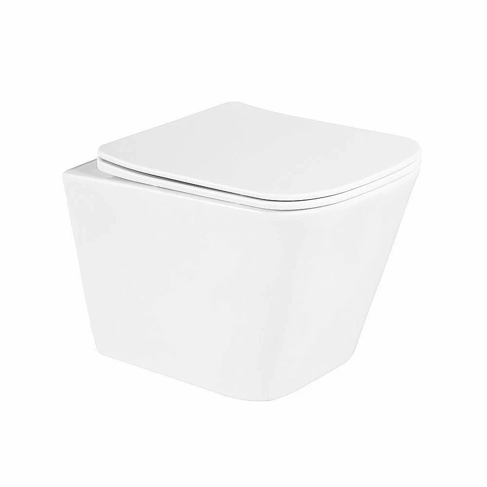 Унитаз подвесной BelBagno Due BB3103CHR/SC безободковый, с крышкой микролифт, с инсталляцией и кнопкой хром