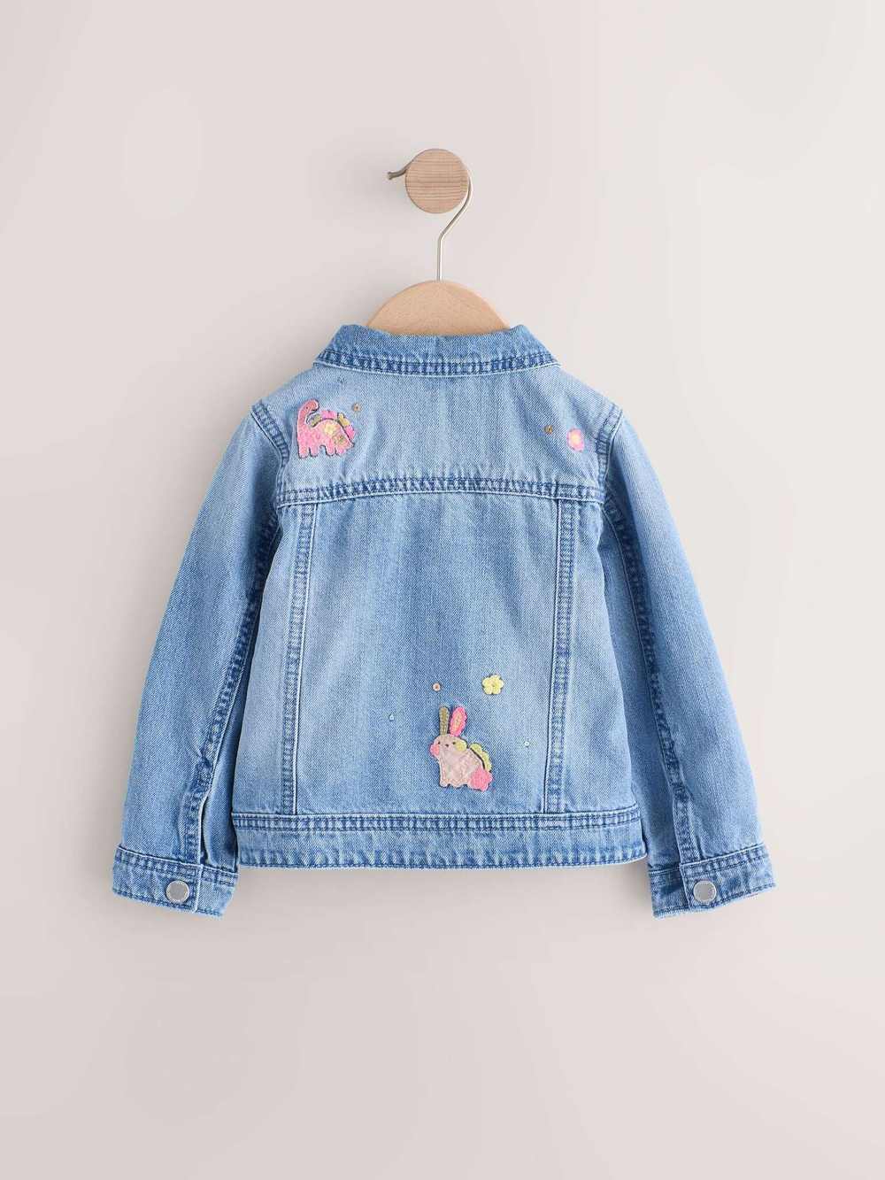 Куртка джинсовая с вышивкой для девочки Next E25-108, Синий