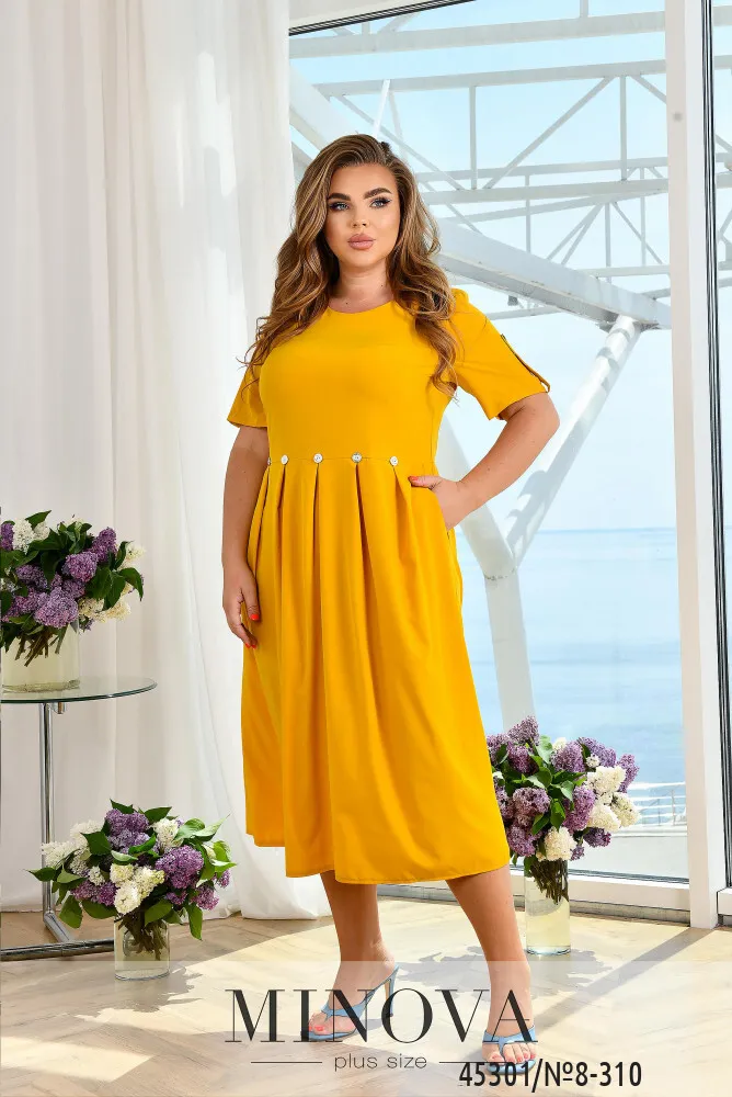 Платье 8-310-горчица Minova