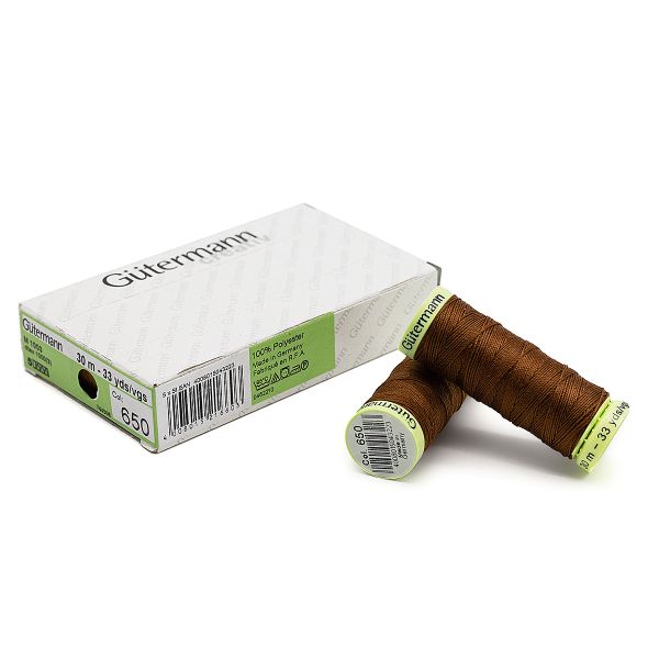 Нитки отделочные Gutermann Top Stitch 30 (30 метров), 5 кат. | 650 золотисто-каштановый