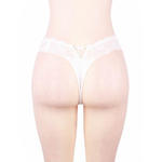 Трусики танга Sexy Floral Lace, белые, XS-S