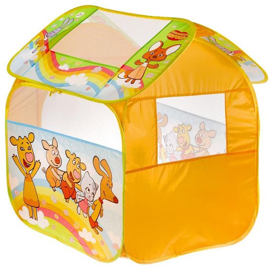 Палатка детская игровая Оранжевая корова 83х80х105см, в сумке Играем вместе