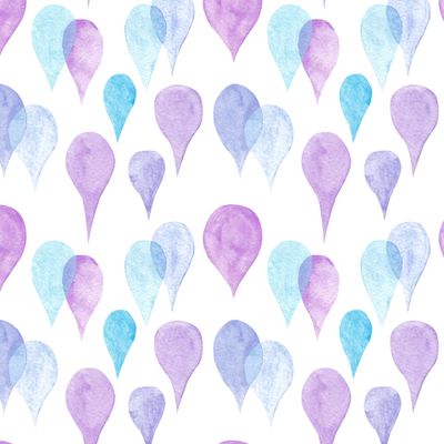 Капли (акварель)