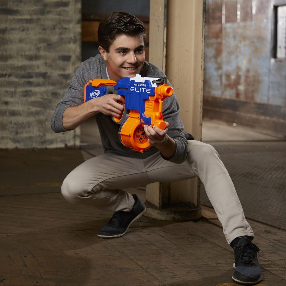 Hasbro: Бластер Nerf Элит Хайперфайр — N-Strike Elite HyperFire B5573EU4 — Нерф Нёрф Хасбро