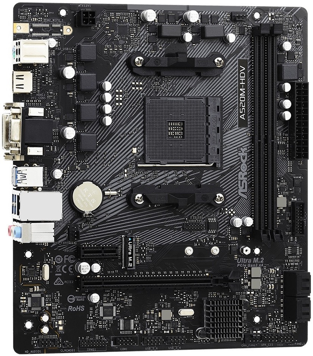 Материнская плата mATX ASRock A520M-HDV