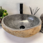 Раковина из речного камня RS-64112 (45*36*15) 0122