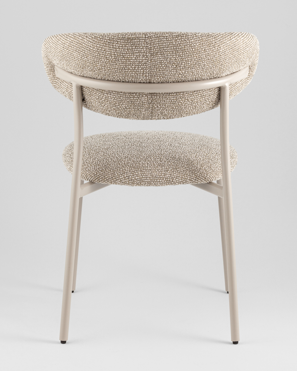 Стул обеденный Ayla бежево-зеленый кремовые ножки