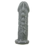 Серая насадка Jaylen с подхватом мошонки и наростами - 14 см. (Цвет: серый)