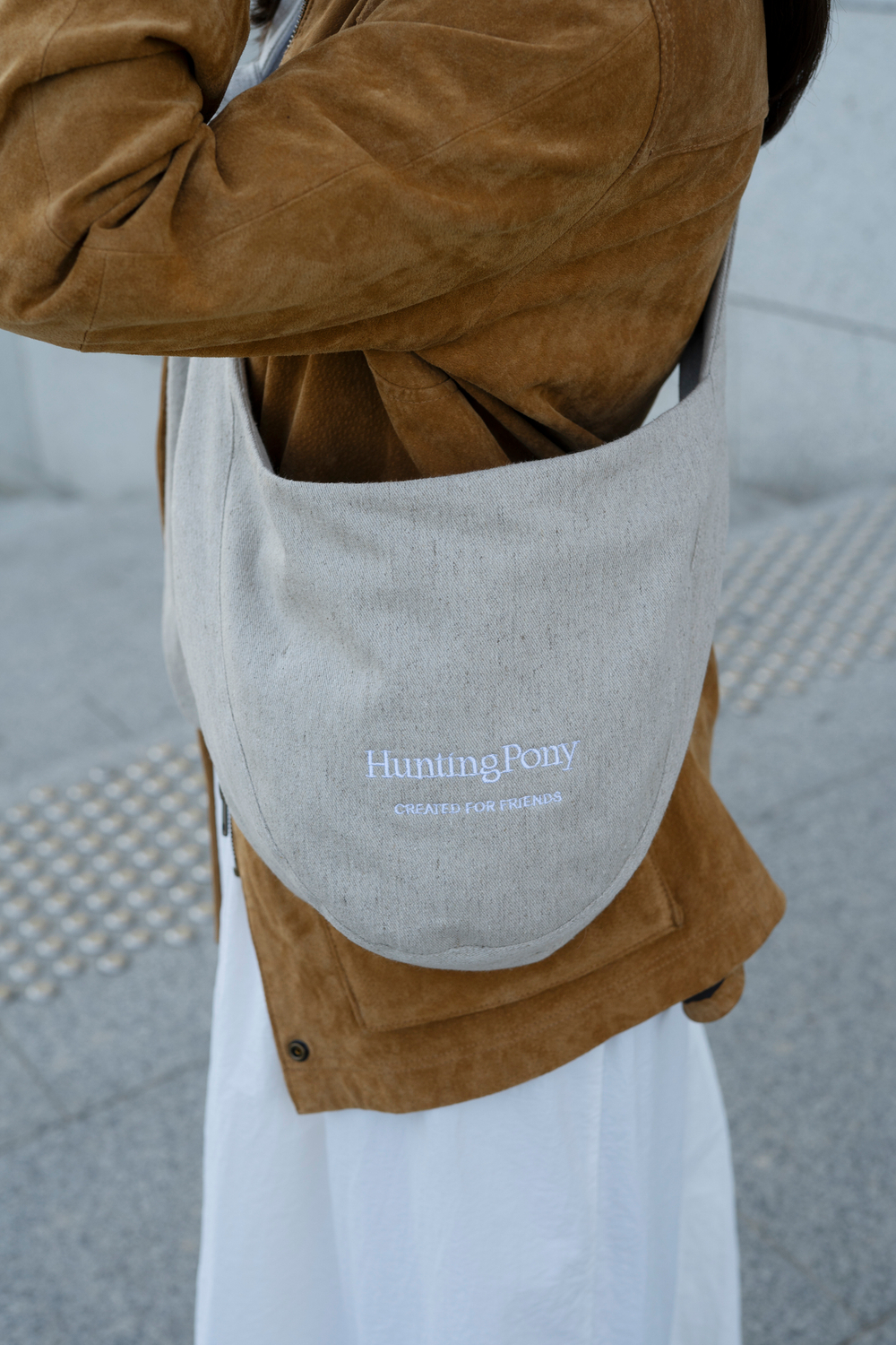 Сумка-слинг "Пони-Кенгурони" Льняная